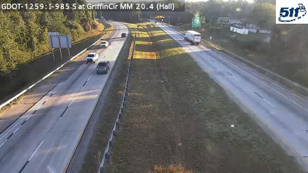 I-985 S at GriffinCir MM 20.4 live camera view
