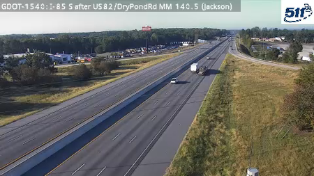 I-85 S after US 82/DryPondRd MM 140.5 live camera view