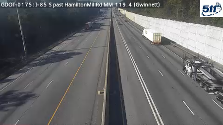 I-85 S past HamiltonMillRd MM 119.4 live camera view