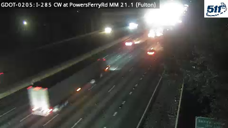 I-285 CW at PowersFerryRd MM 21.1 live camera view