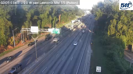 I-20 W past LawtonSt MM 55 live camera view