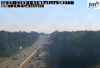 I-85 N before SR211 MM 124.5 live camera view