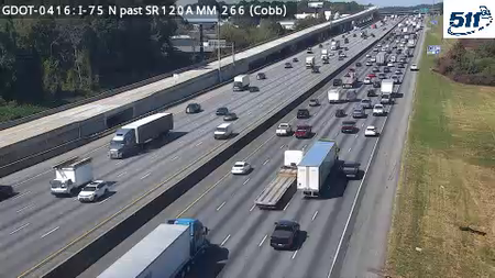 I-75 N past SR120A MM 266 live camera view