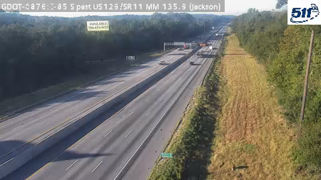 I-85 S past US129/SR11 MM 135.9 live camera view