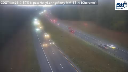I-575 N past HollySpringsPkwy MM 15.4 live camera view