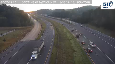 I-575 N before SR20 MM 18.1 live camera view