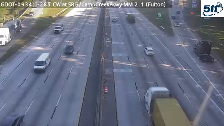 I-285 CW at SR6/CampCreekPkwy MM 2.1 live camera view