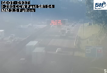 I-285 CCW past SR154 MM 3.5 live camera view