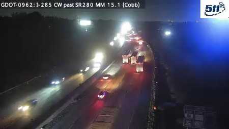 I-285 CW past SR280 MM 15.1 live camera view
