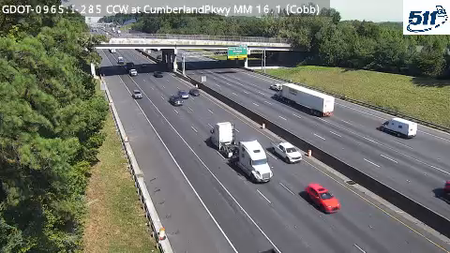 I-285 CCW at CumberlandPkwy MM 16.1 live camera view