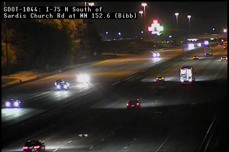 I-75 N before SardisChurchRd MM 152.6 live camera view