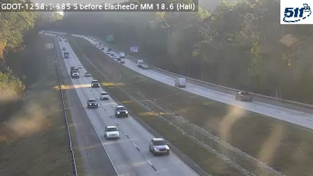 I-985 S before ElacheeDr MM 18.6 live camera view