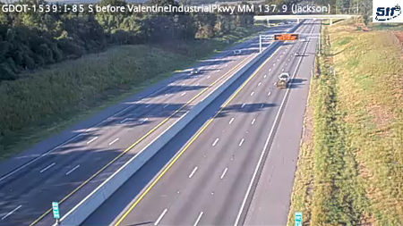 I-85 S before ValentineIndPkwy MM 137.9 live camera view