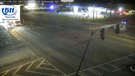 CLAY-026_162063: SR 3/Tara Blvd at McDonough Rd (CLAYTON) live camera view
