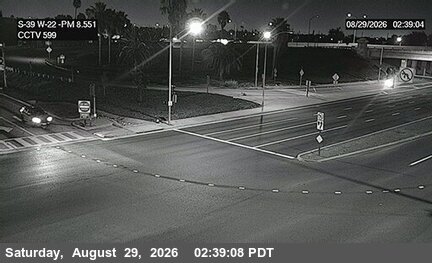 SR-39 : (599) Beach Blvd @ 22 W/B On-Off Ramps live camera view