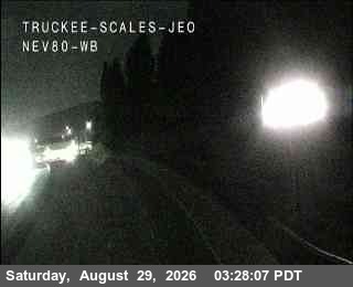 Hwy 80 at Truckee Scales WB live camera view