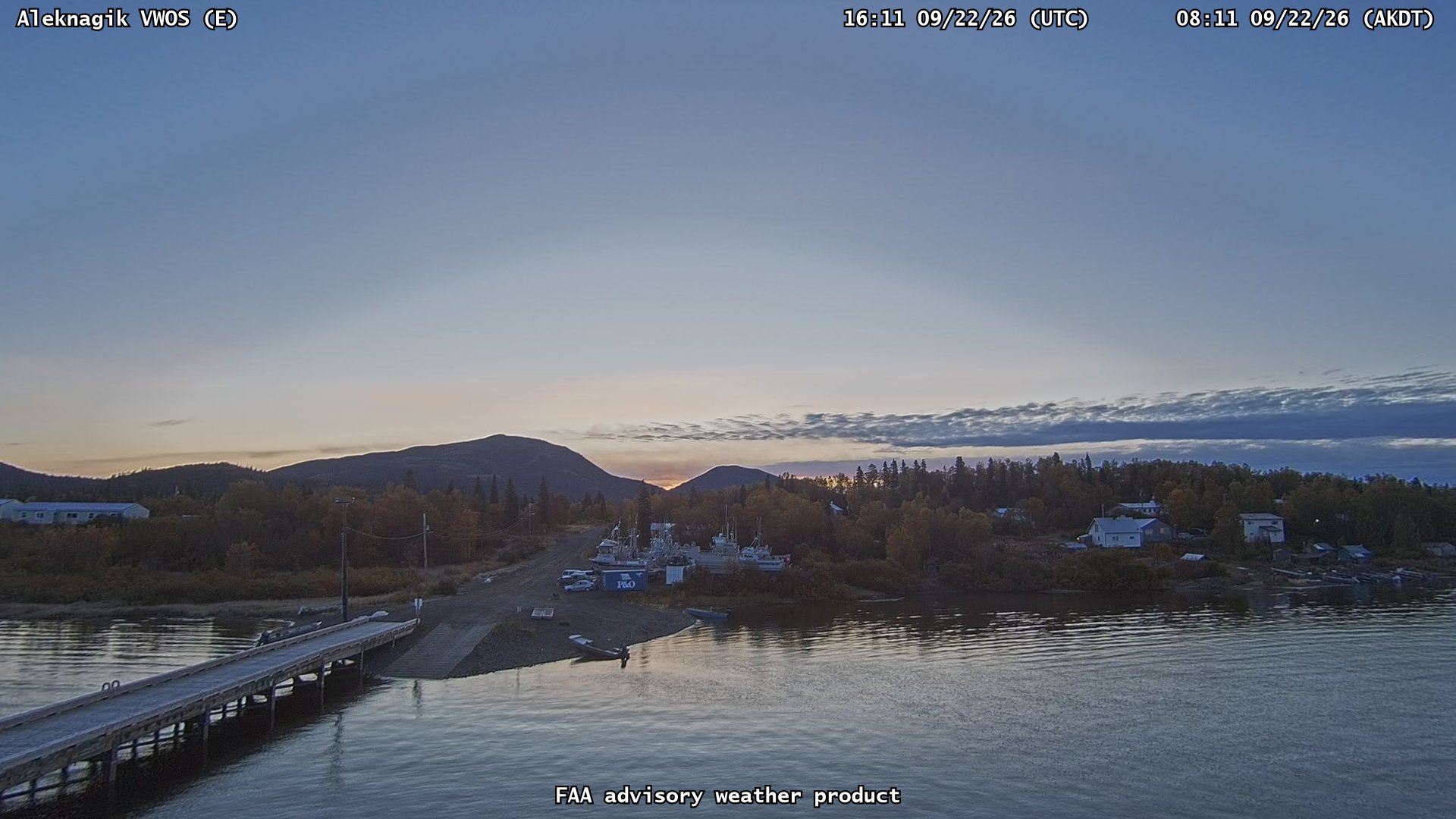 Aleknagik VWOS — East live camera view