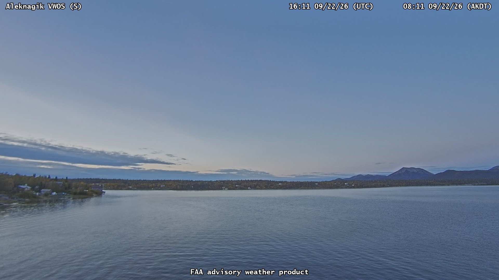 Aleknagik VWOS — South live camera view