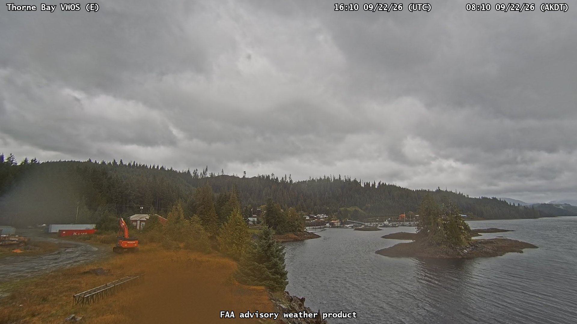 Thorne Bay VWOS — East live camera view