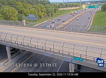 I-41/43/894 at 35th St live camera view