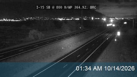 I-15 SB @ 800 N / MP 364.92, BRC live camera view