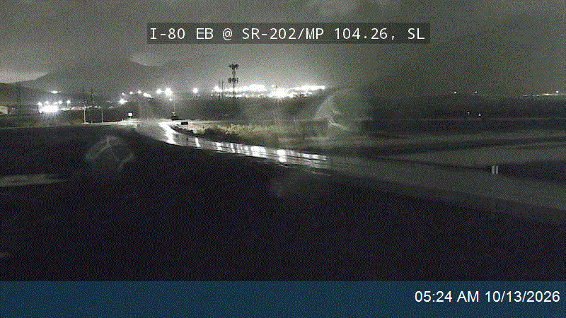 I-80 EB @ SR-202 / MP 104.26, SL live camera view