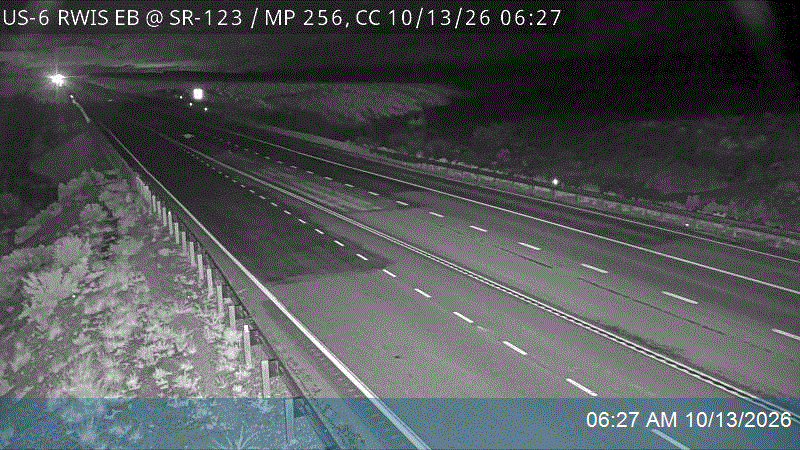 US-6 RWIS EB @ SR-123 / MP 256, CC live camera view