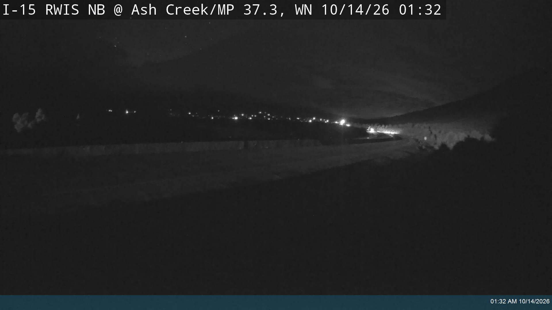 I-15 RWIS NB @ Ash Creek / MP 37.3, WN live camera view