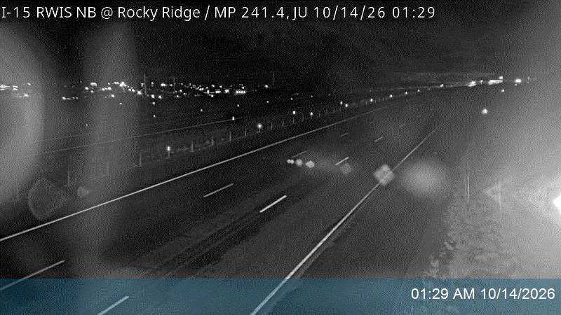 I-15 RWIS NB @ Rocky Ridge / MP 241.4, JU live camera view
