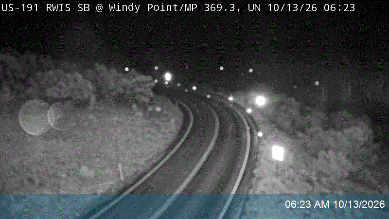 US-191 RWIS SB @ Windy Point / MP 369.25, UN live camera view