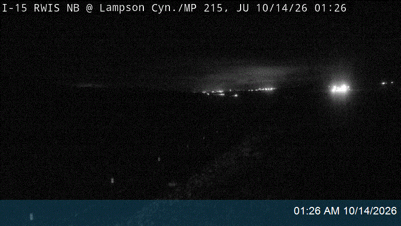 I-15 RWIS NB @ Lampson Canyon / MP 215.06, JU live camera view