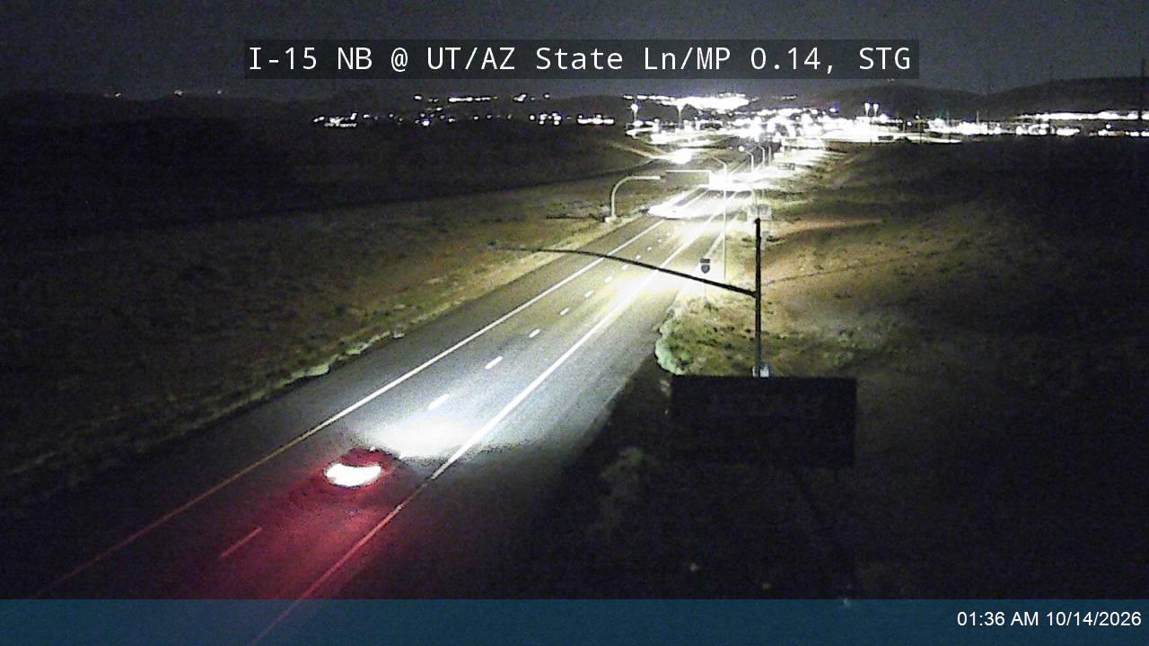I-15 NB @ UT/AZ State Line / MP 0.14, STG live camera view
