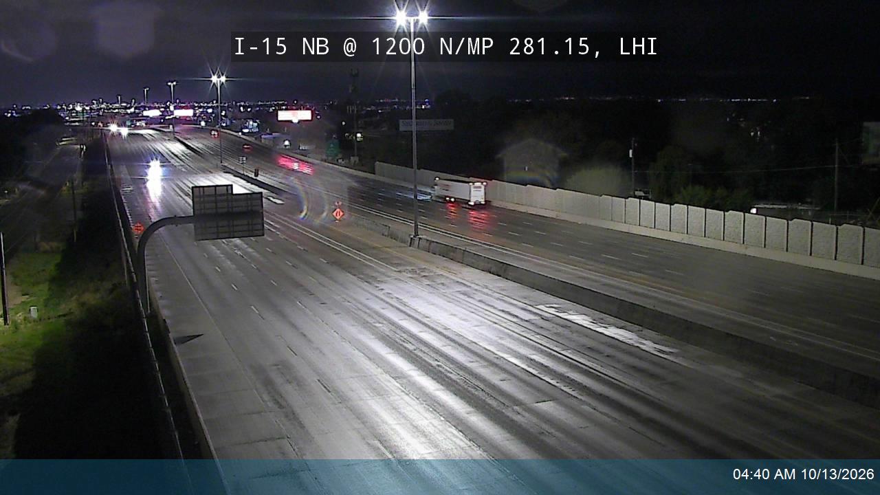 I-15 NB @ 1200 N / MP 281.15, LHI live camera view