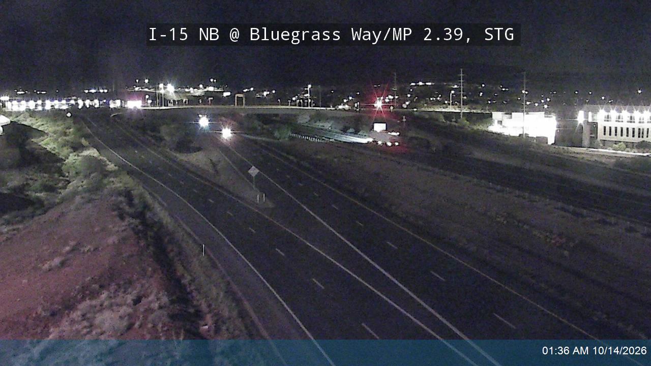 I-15 NB @ Bluegrass Way / MP 2.39, STG live camera view