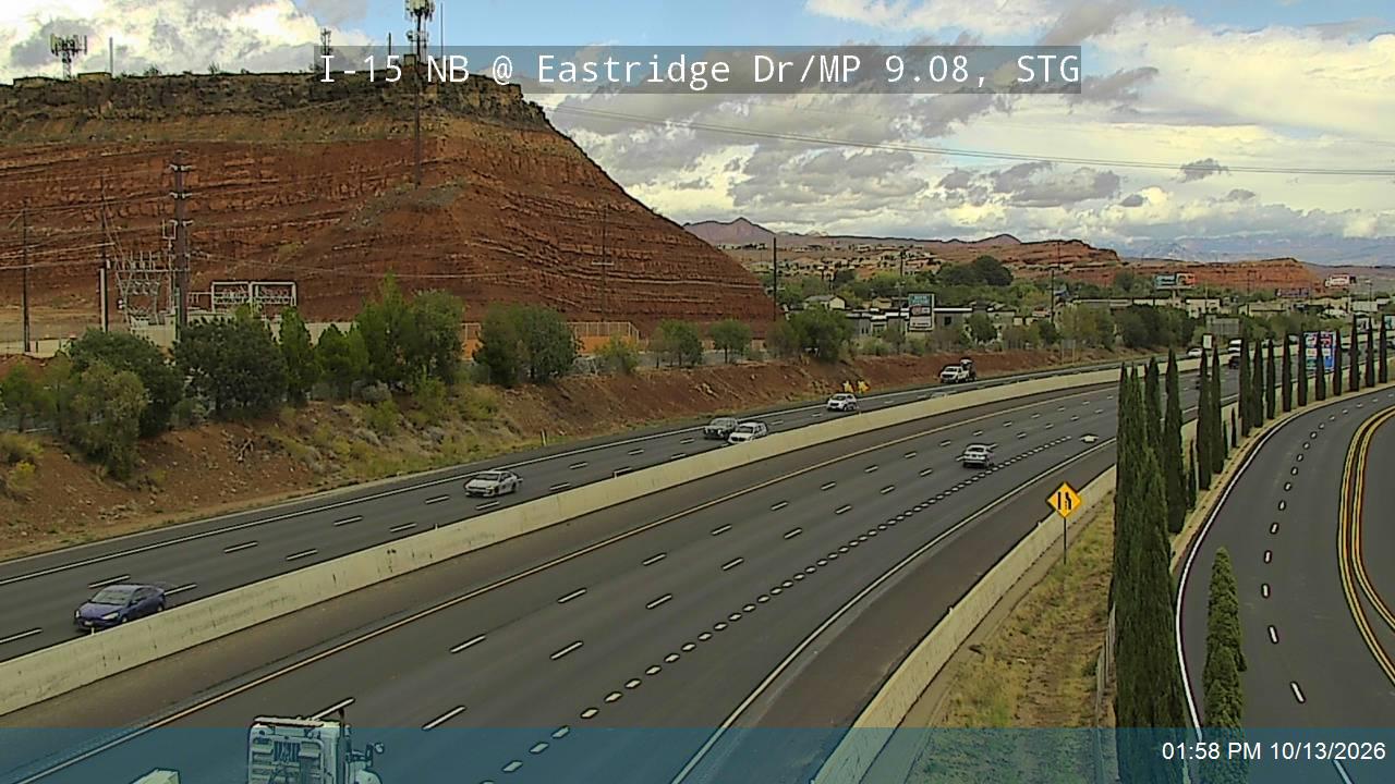 I-15 NB @ Eastridge Dr / MP 9.08, STG live camera view