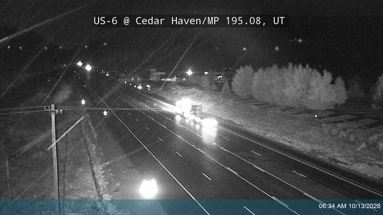 US-6 @ Cedar Haven / Sheep Creek Rd / MP 195.08, UT live camera view