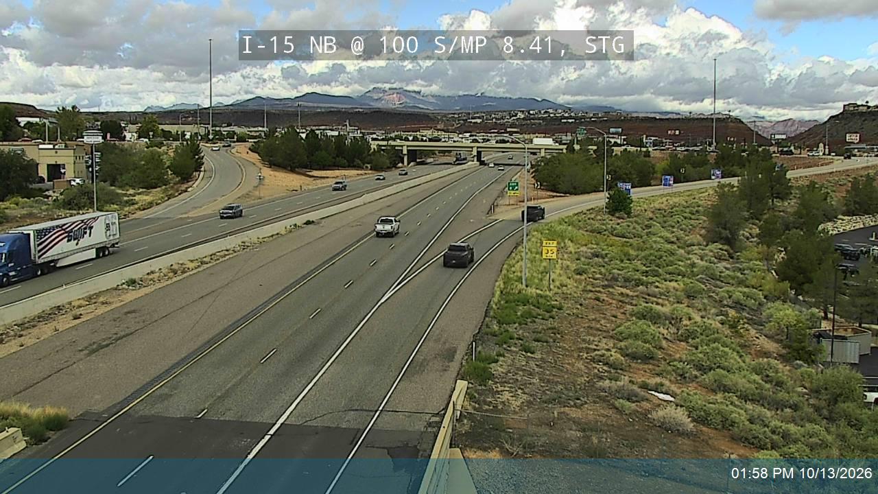 I-15 NB @ 100 S / MP 8.41, STG live camera view