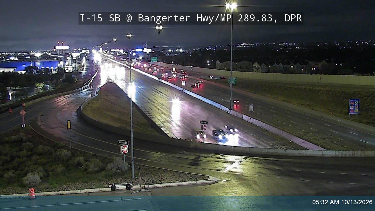 I-15 SB @ Bangerter Hwy / SR-154 / MP 289.83, DPR live camera view