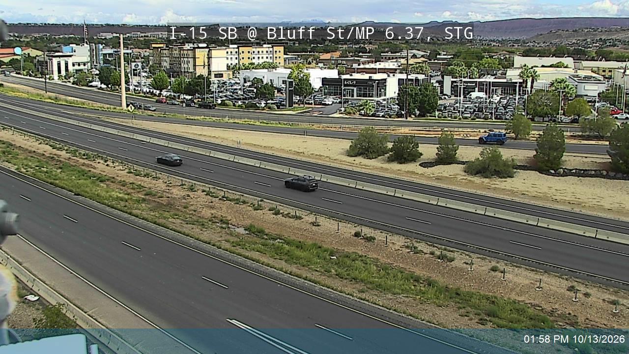 I-15 SB @ Bluff St / SR-18 / MP 6.37, STG live camera view
