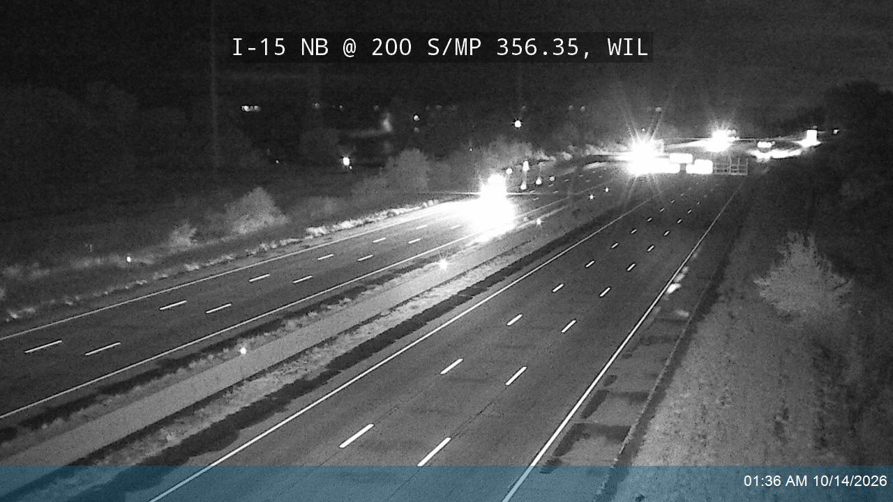 I-15 NB @ 200 S / MP 356.35, WIL live camera view