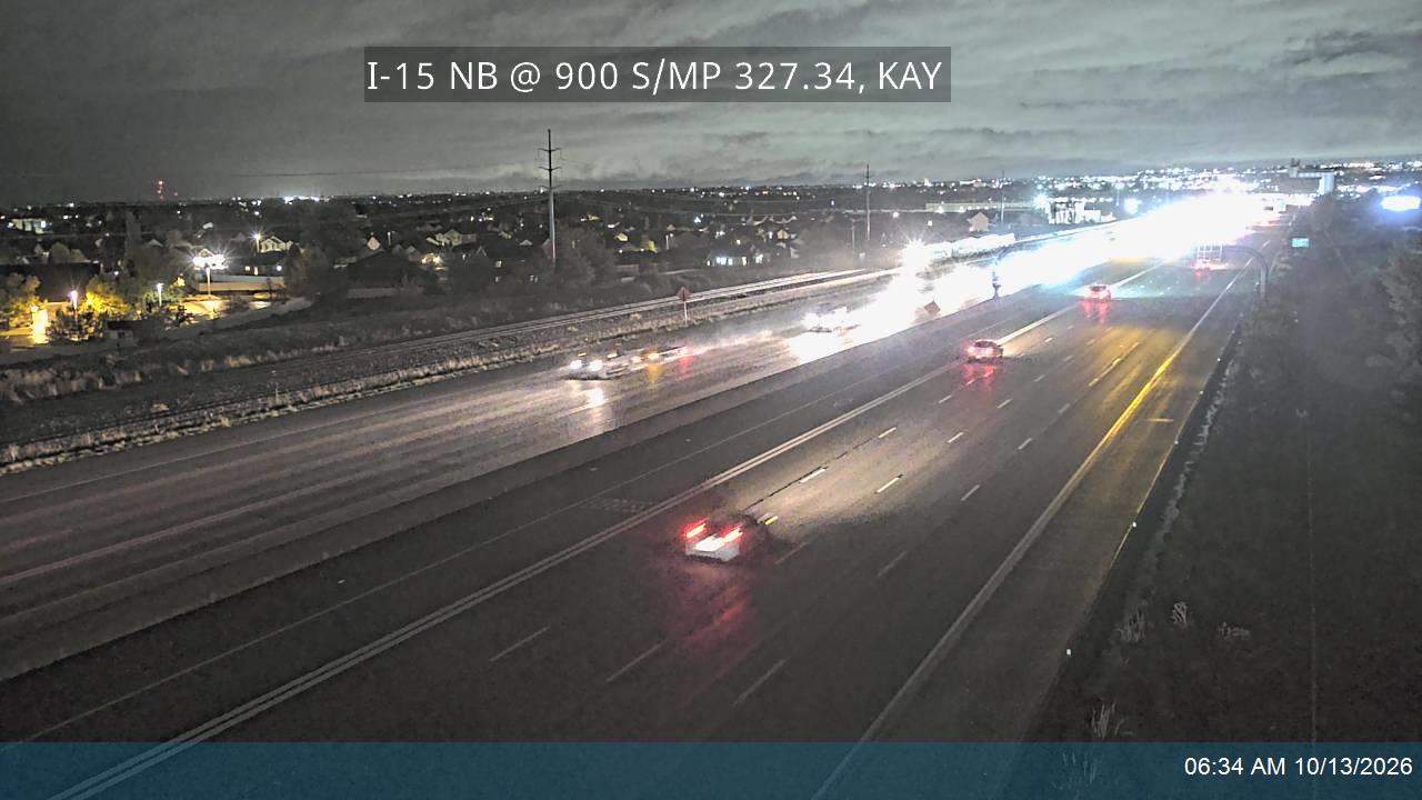 I-15 NB @ 900 S / MP 327.34, KAY live camera view