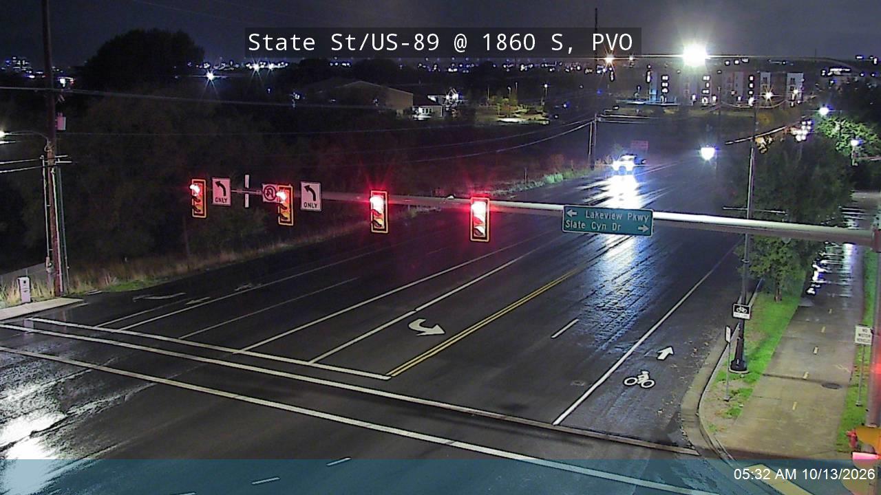 State St / US-89 @ 1860 S / Slate Canyon Dr, PVO live camera view