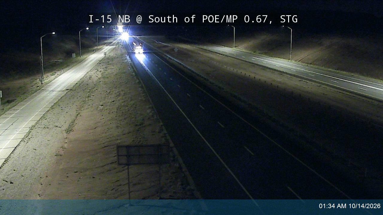 I-15 NB @ South of POE / MP 0.67, STG live camera view