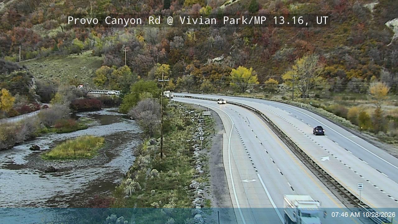 Provo Canyon Rd / US-189 @ Vivian Park / MP 13.16, UT live camera view