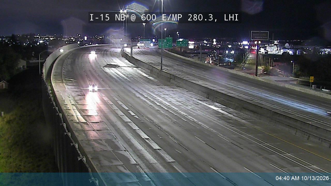 I-15 NB @ 600 E / MP 280.3, LHI live camera view