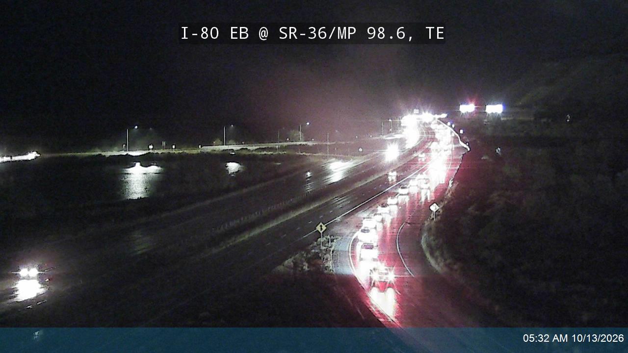 I-80 EB @ SR-36 / Exit 99 / MP 98.6, TE live camera view