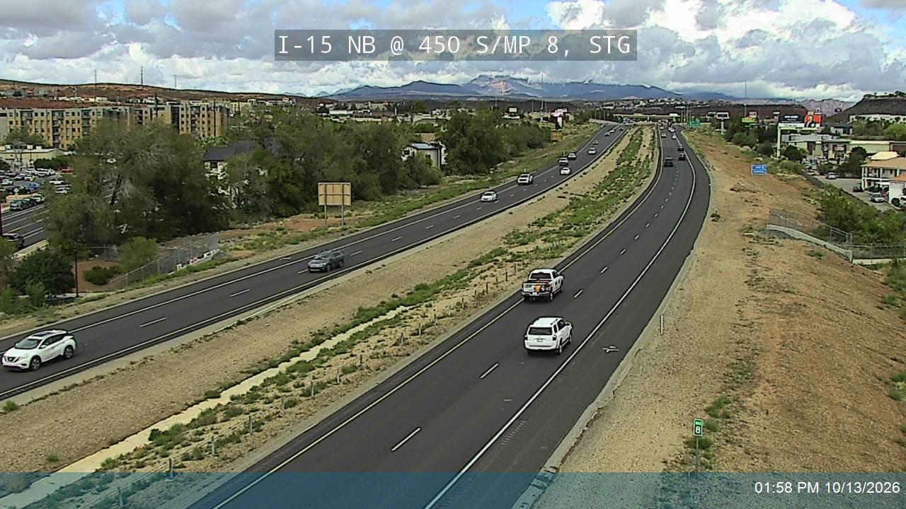 I-15 NB @ 450 S / MP 8, STG live camera view