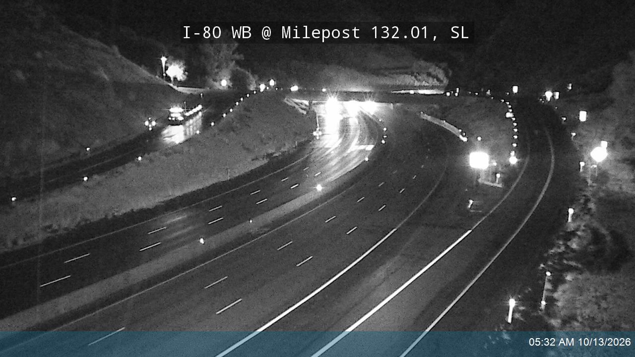 I-80 / Parleys Canyon WB @ Mt Aire Canyon Rd / MP 132.01, SL live camera view