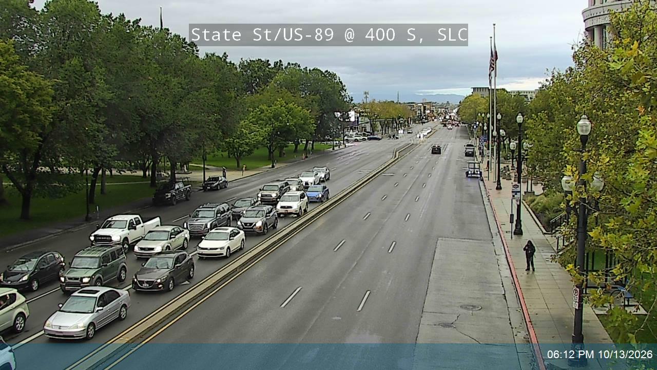 State St / US-89 @ 400 S / University Blvd / SR-186, SLC live camera view