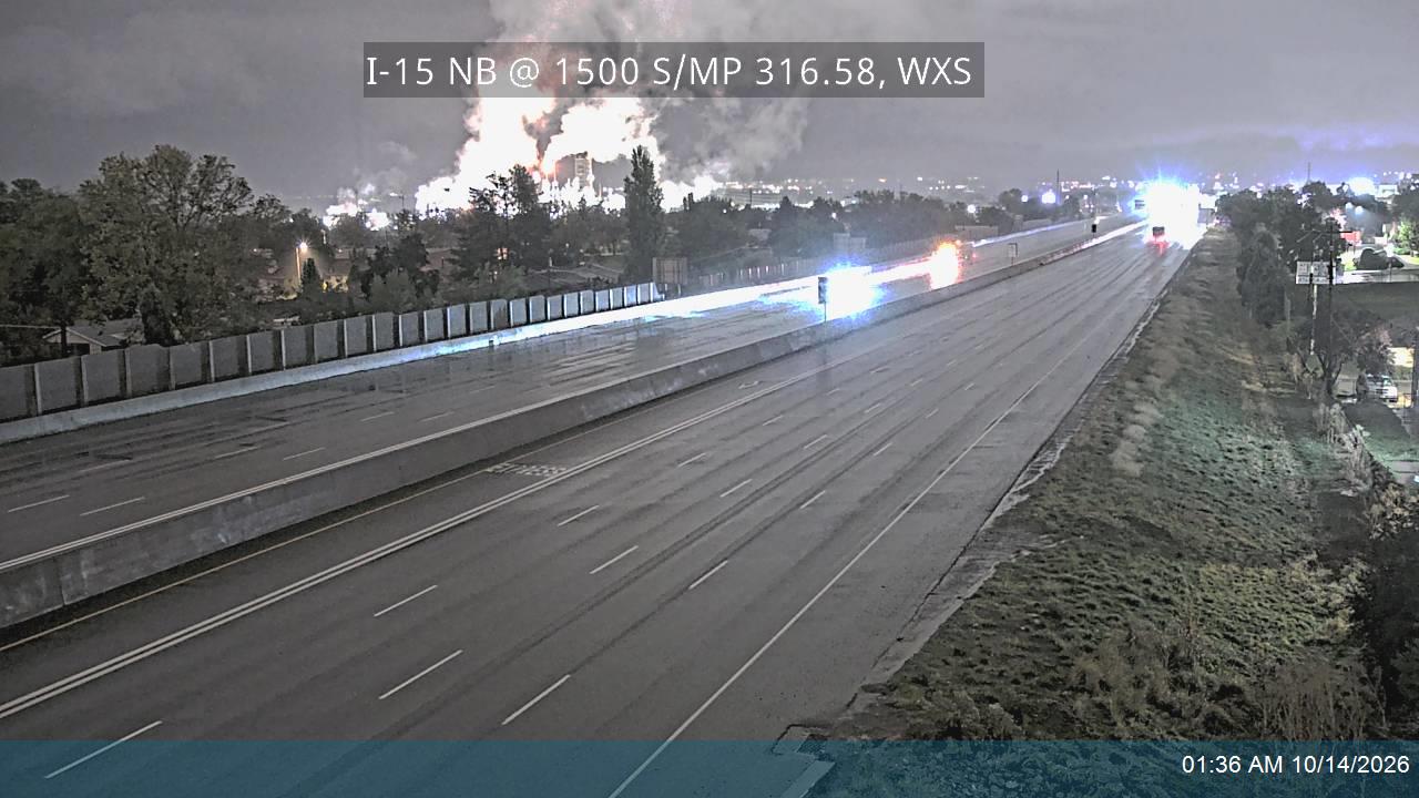 I-15 NB @ 1500 S / MP 316.58, WXS live camera view